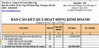 Báo Cáo Sản Xuất Kinh Doanh