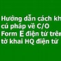 Cách Khai Co Điện Tử